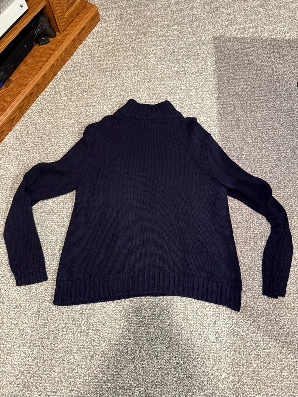 Vintage Polo Ralph Lauren Navy Blue Quarter Zip Sweater